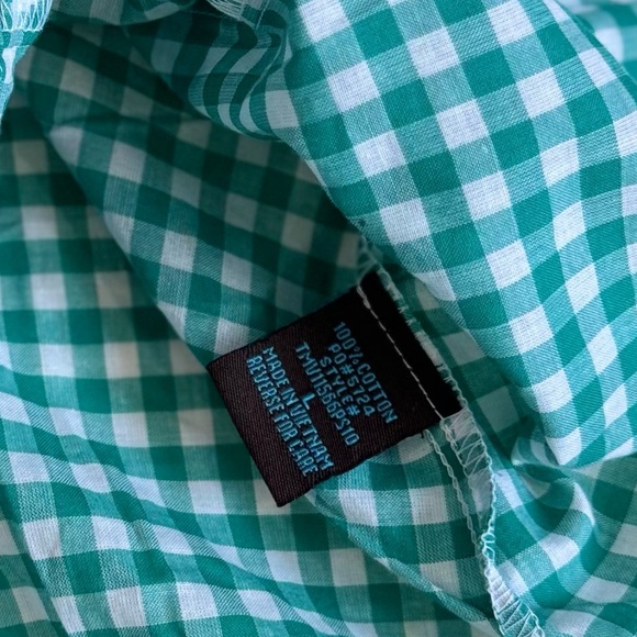 VTG F21 Twenty one Short Sleeve Gingham Button Down Shirt - Large - 100% Cotton - Picture 3 of 8